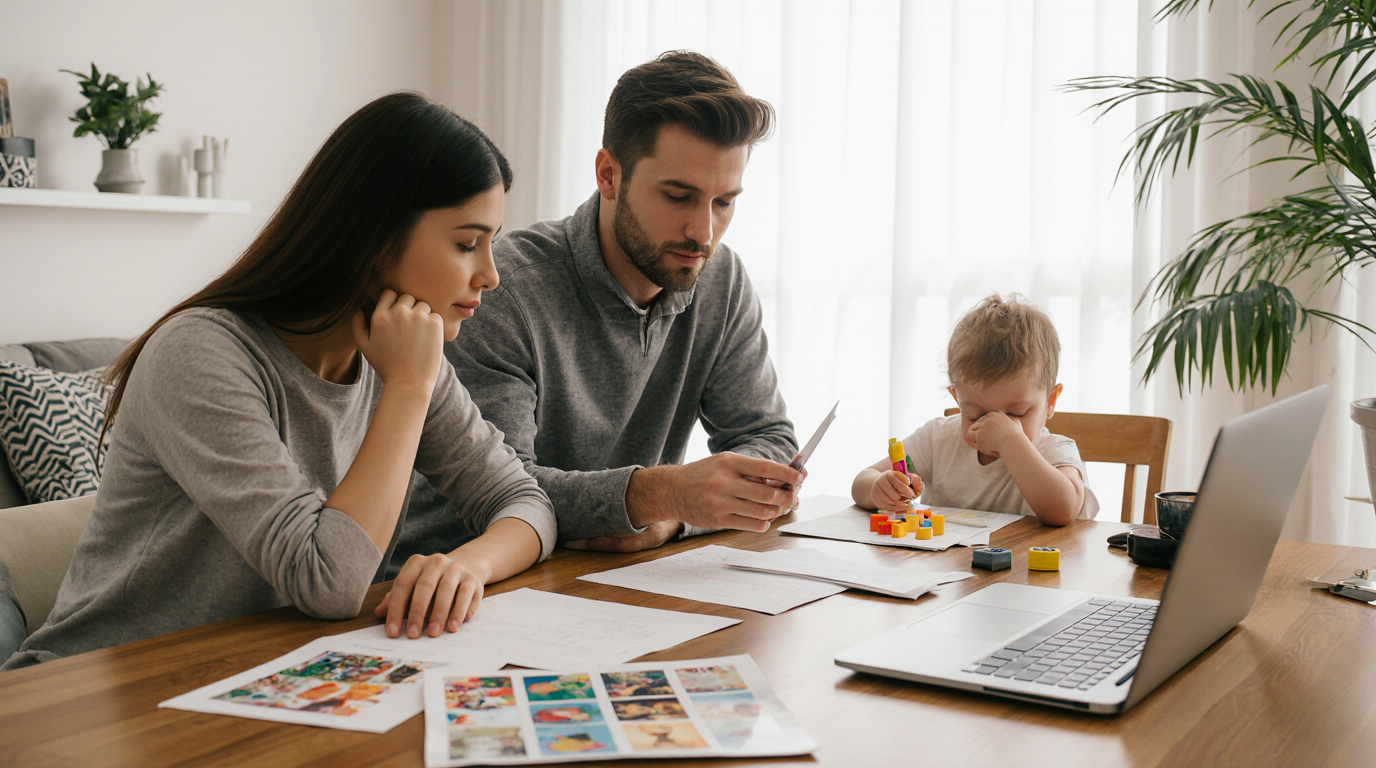 A childminder lovingly cares for a small group of children in a family-style setting